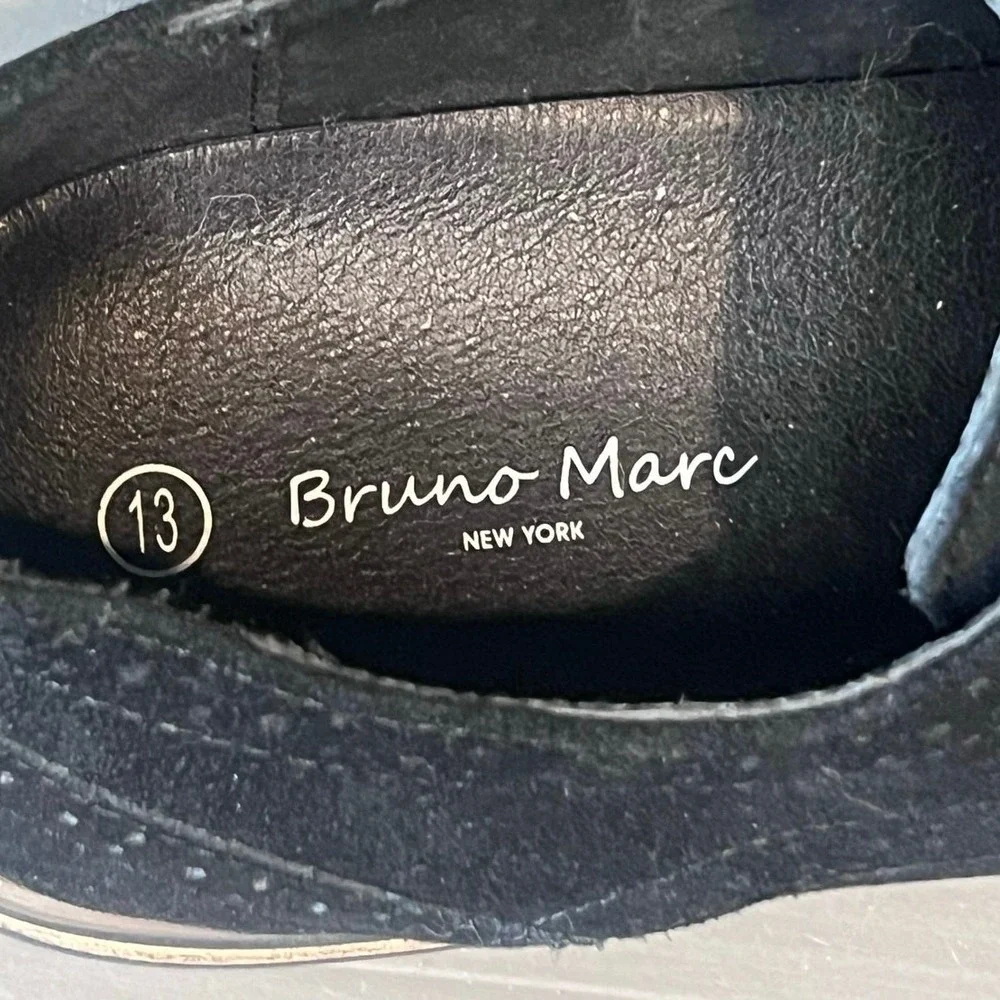 Bruno Marc Urban Black‎ Suede Brogue Oxford Dress Shoes Sz 13 Classic Business